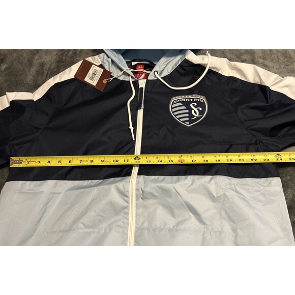 XL Mitchell & Ness Sporting Kansas City MLS Highlight Reel Windbreaker - Picture 6 of 8